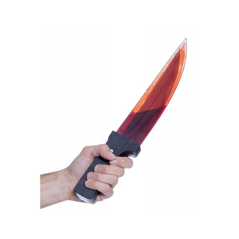 Cuchillo asesino con sangre 40 cm juguete halloween