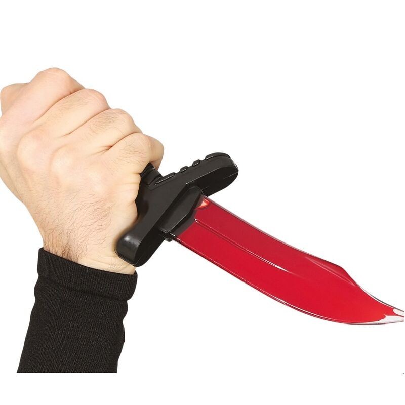 Cuchillo con sangre 25 cm halloween