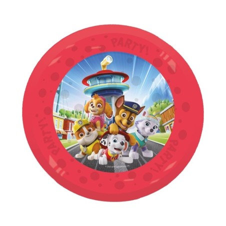 plato patrulla canina 21 cm plastico reutilizable