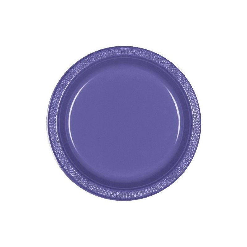 Platos Morado 10 uds de 23 cm plastico