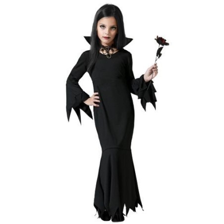disfraz bruja negra morticia infantil tallas