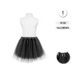 tutu negro infantil 30 cm