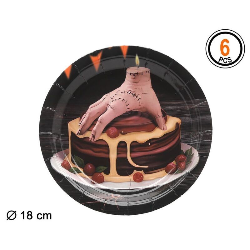 Platos Cosa mano de Miercoles 6 uds 18 cm