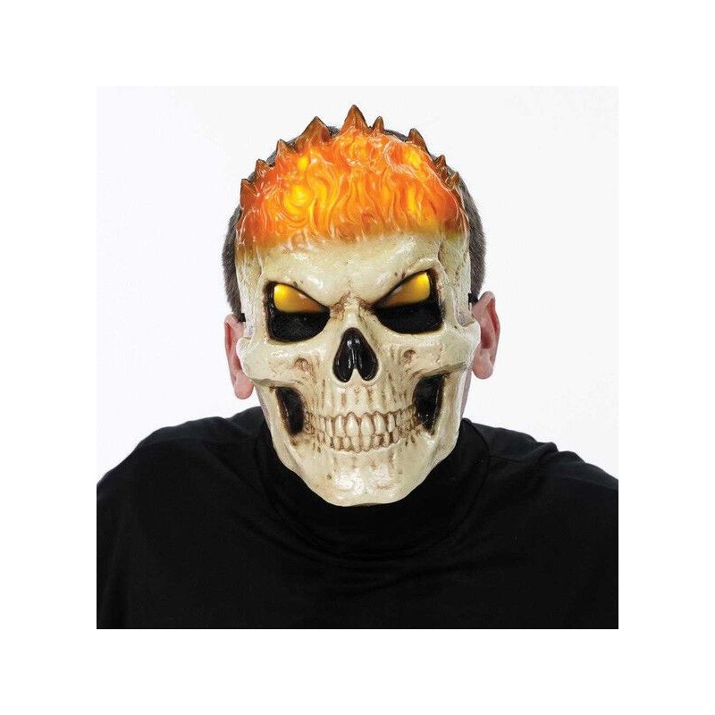 Mascara calavera infierno con luz