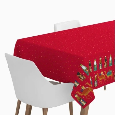 mantel reyes magos rojo rollo 120x5 metros