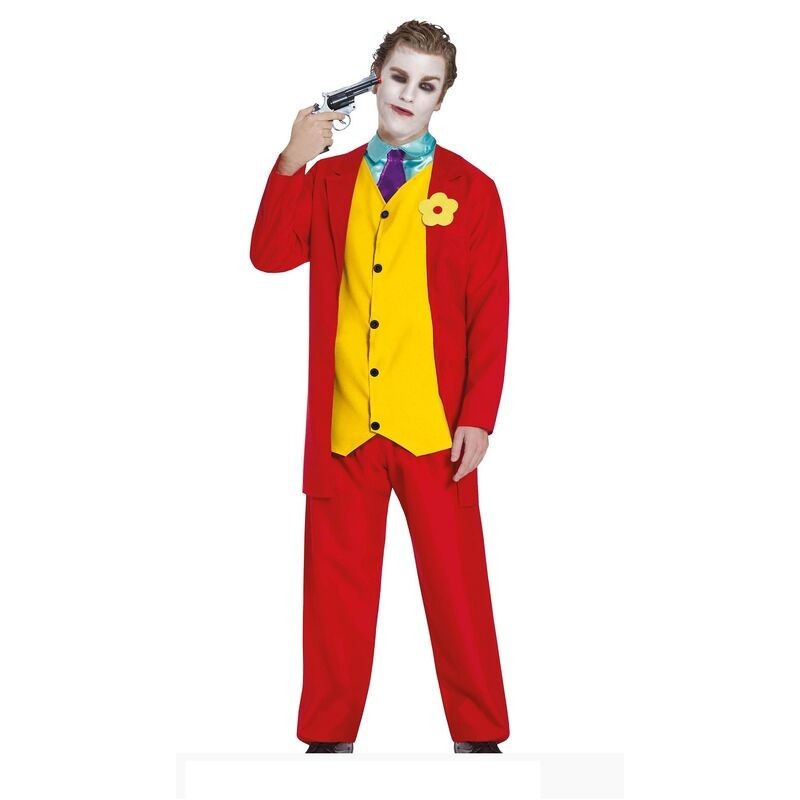 Disfraz Joker rojo para hombre tallas