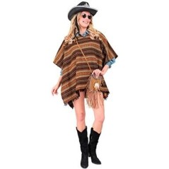 poncho vaquero reversible 100x75 cm
