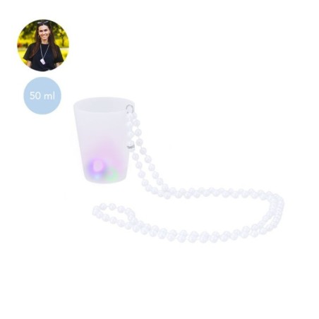 vaso chupito colgante con luz personalizable