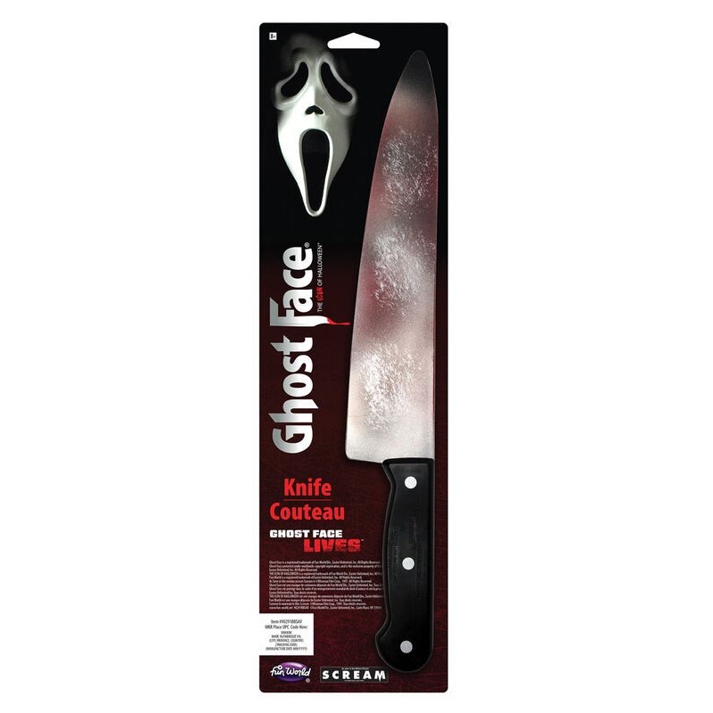 Cuchillo de carnicero ensangrentado Ghost Face 38 cm