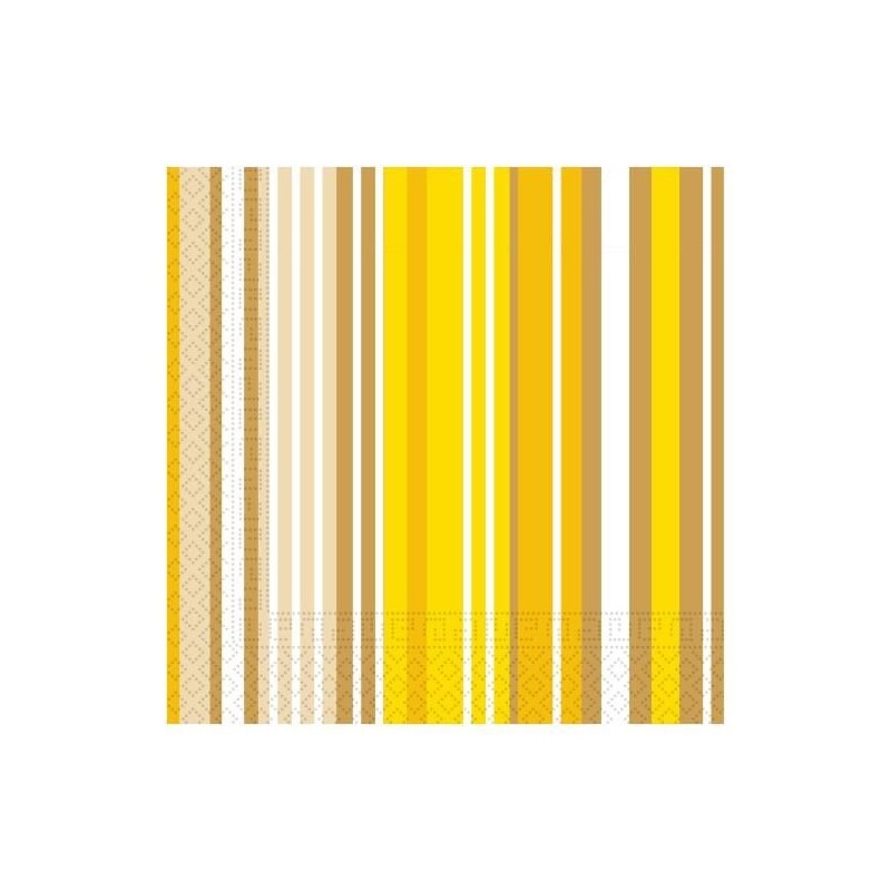Servilletas amarillas multirayas 20 uds 33 cm