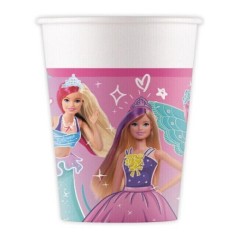 vasos barbie cumpleanos 6 uds