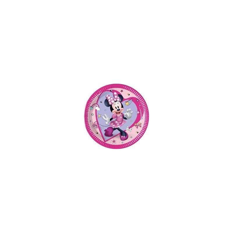 Platos Minne Mouse cumpleaños 8 uds 20 cm