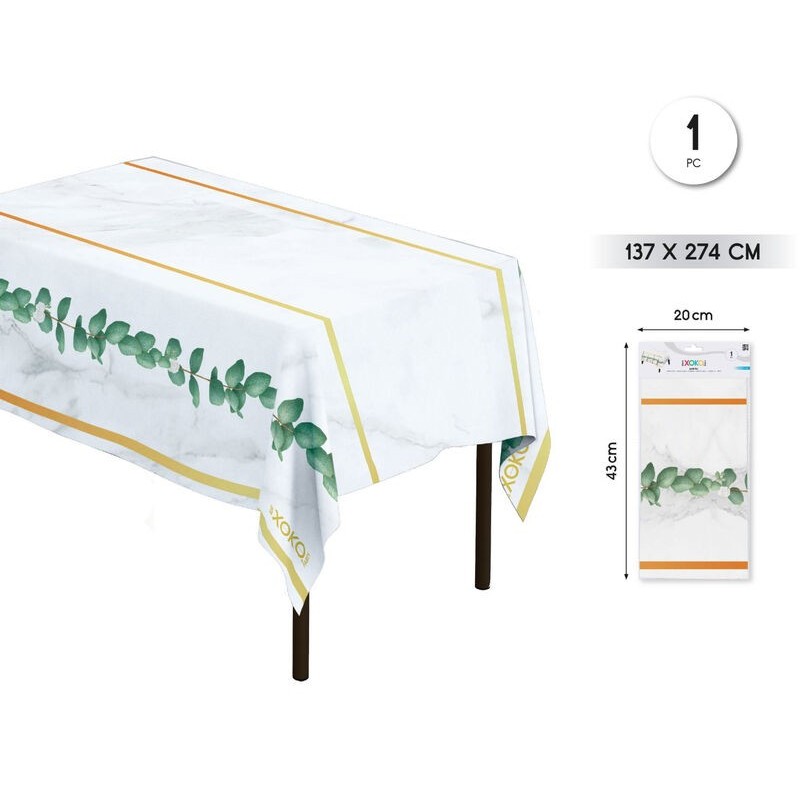 Mantel eucalipto 137x274 cm
