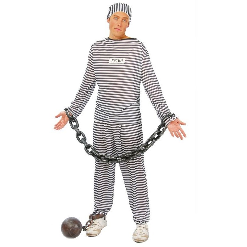 Disfraz preso presidiario hombre tallas