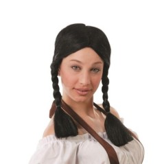 Peluca trenzas negras miercoles 8434077042106 4210