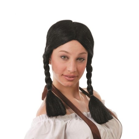 Peluca trenzas negras miercoles 8434077042106 4210