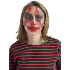 Mascara zombie mujer transparente sangre 8422971031784 S3178