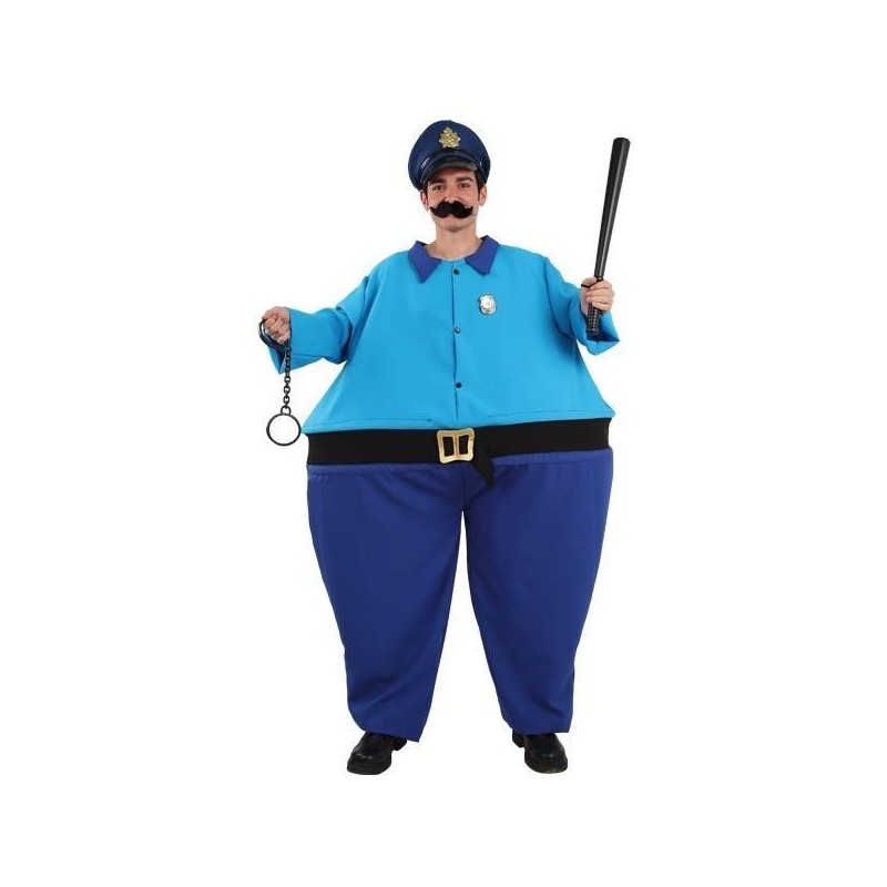 Disfraz jefe de policia gordo talla 52
