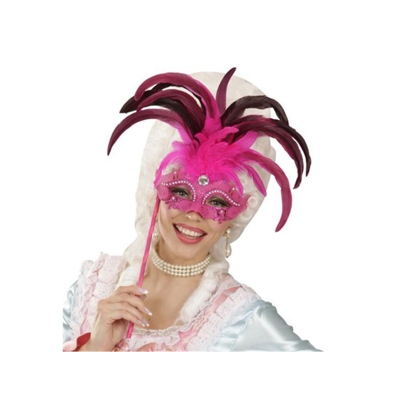 Mascara veneciana con palo rosa decor