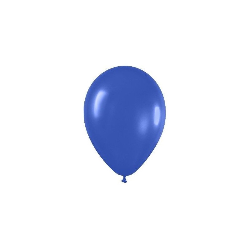 Globo azul real R5 12,5 cm solido latex 100 ud