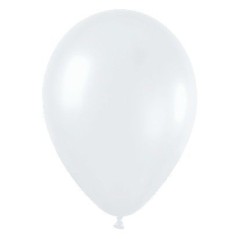 Globo blanco satinado 100 uds sempertex 12