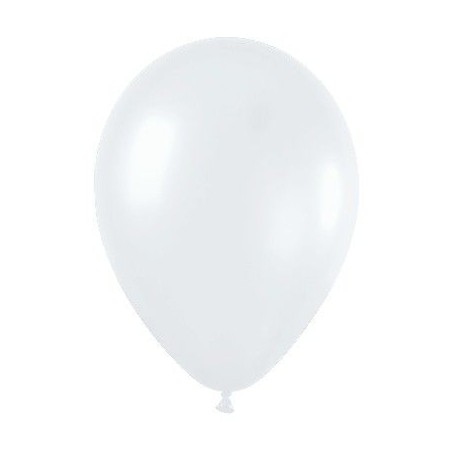 Globo blanco satinado 100 uds sempertex 12