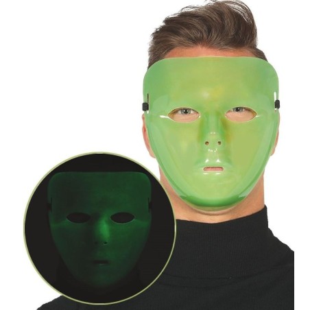 Careta fluorescente barata mascara brilla en la oscuridad 8434077025062 2506