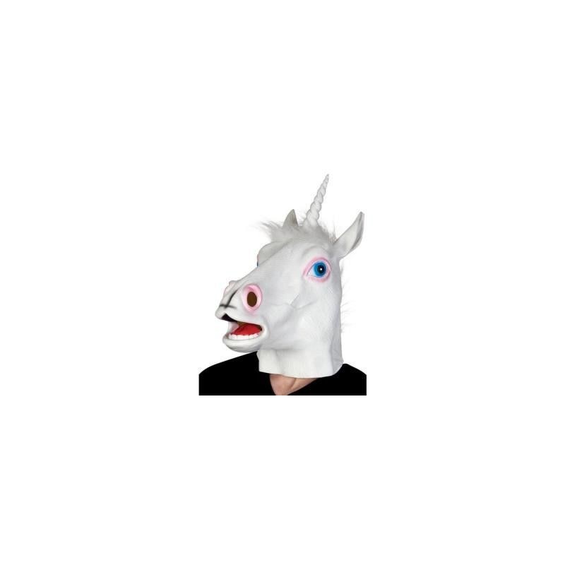 Mascara de unicornio blanco para hombre careta adulto