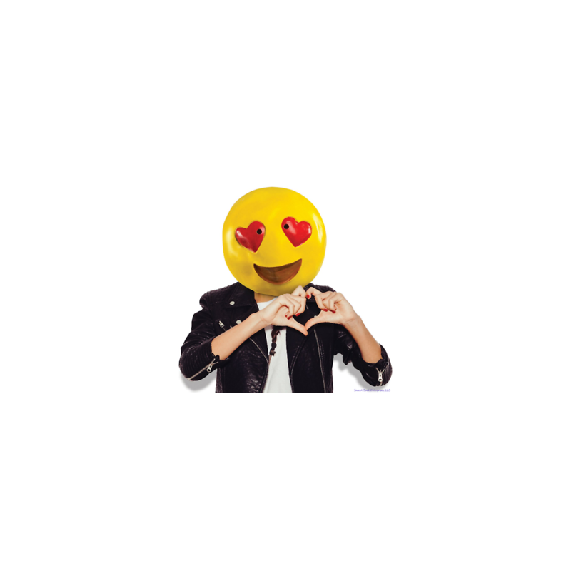Mascara Emoji enamorado corazones ojos