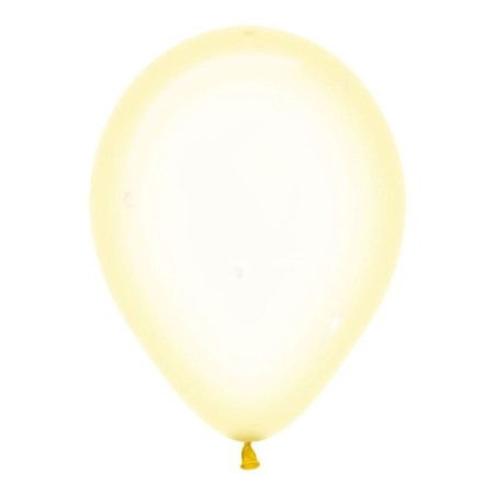 Globos cristal pastel amrillo 100 uds 12