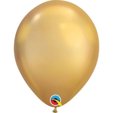 Globo Chrome Qualatex oro 100 uds 7" 71444851114 85111