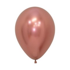 Globo reflex rosa dorado R12 30 cm crome 7703340169675 R12 968