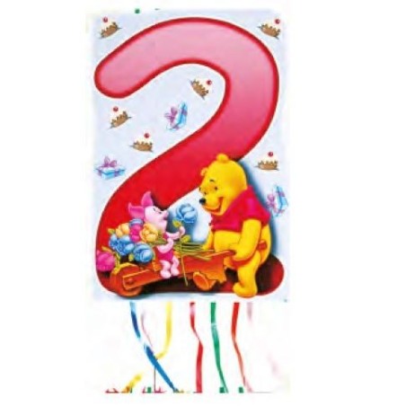 Piñata Winnie The Pooh numeros 33x46 cm -Tus disfraces