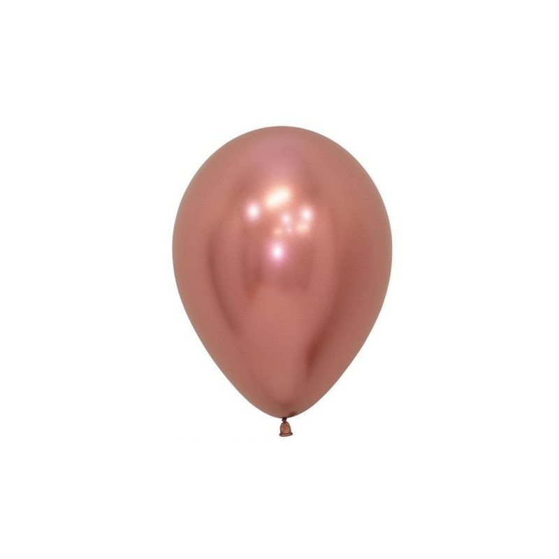 Globo reflex rosa dorado R12 30 cm crome