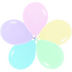 Globos Sempertex surtido de colores pastel 50 uds de 30 cm 12" 7703340154992 R12 600 12
