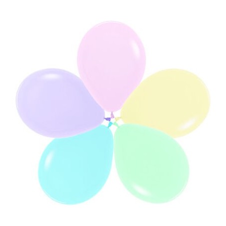 Globos Sempertex surtido de colores pastel 50 uds de 30 cm 12" 7703340154992 R12 600 12
