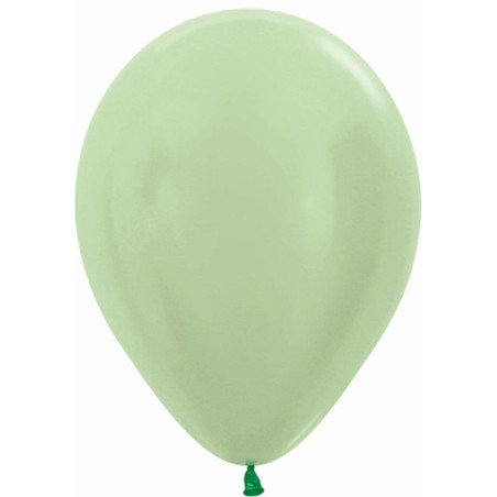 Globo Sempertex R12 30 cm Satin verde 12 uds 7703340236339 R12 430 12