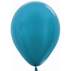 Globo Metal azul caribe Sempertex R12 30 cm  12 uds 7703340126654 R12 538 12
