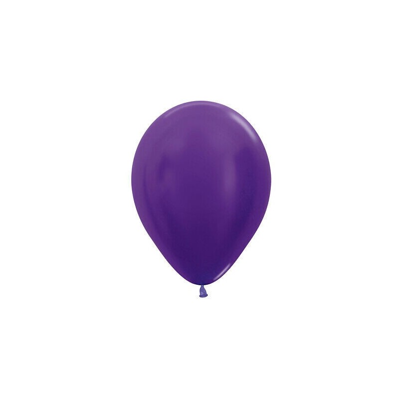 Globo violeta metalizado r5 12,5 cm 100 uds