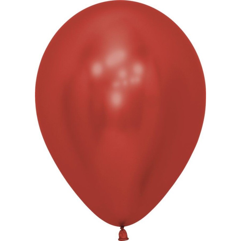 Globo reflex CRISTAL ROJO R5 12,5 cm crome
