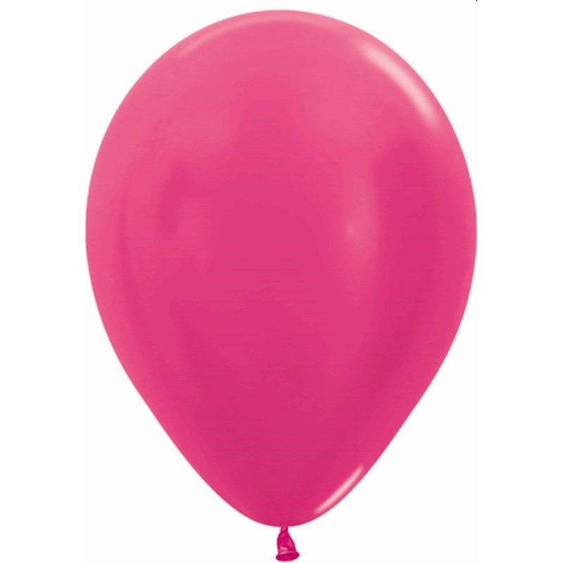 Globo Satin fucsia 100 uds sempertex 12,5 cm