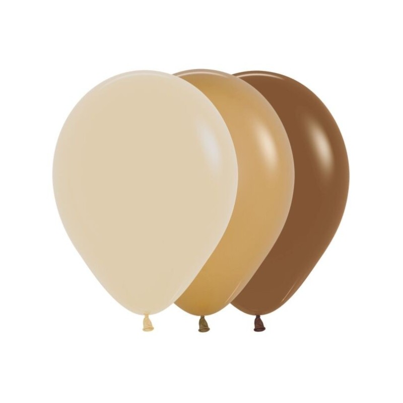 Globos R5 surtidos café latte arena 100 uds 13 cm