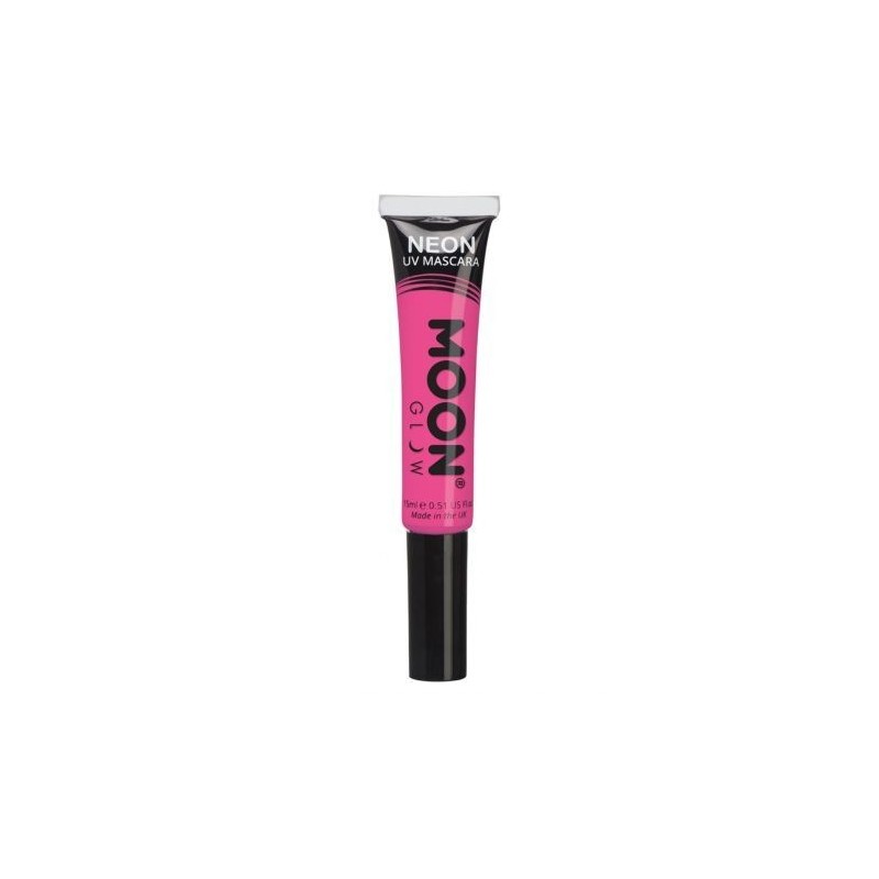 Mascara de ojos rosa UV neon