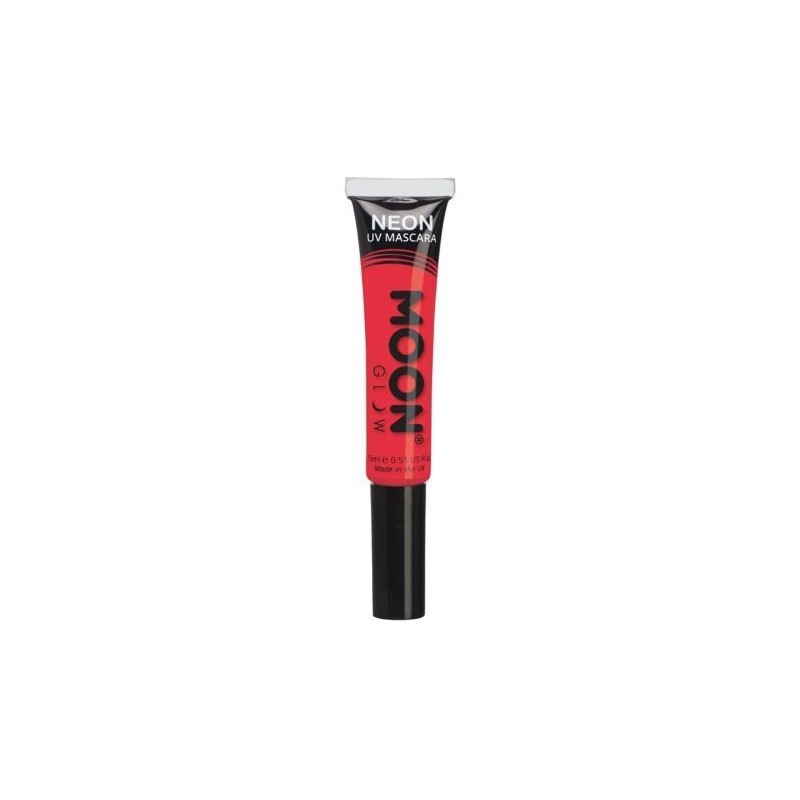 Mascara de ojos rojo UV neon