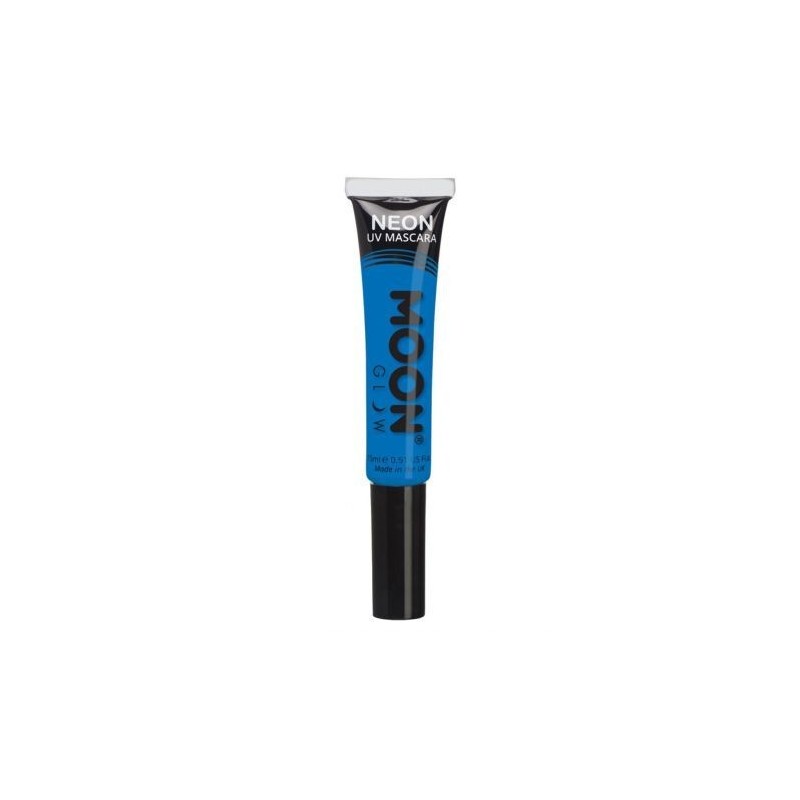 Mascara de ojos azul UV neon