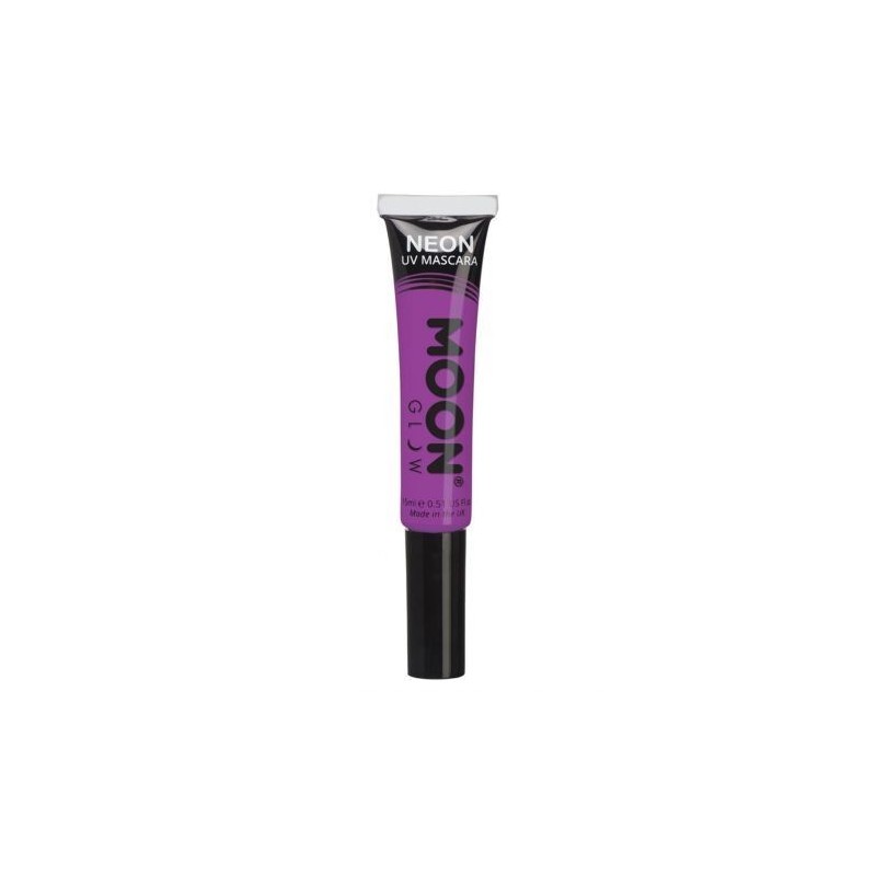 Mascara de ojos morado UV neon