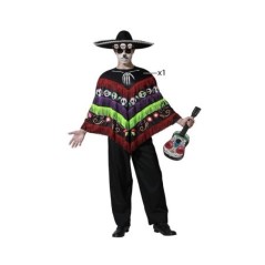 Poncho mejicano dia muertos para adulto 8422259714569 71456AT