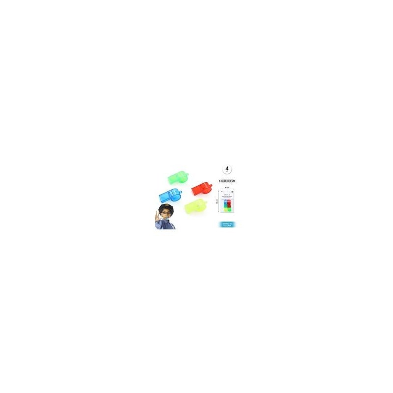 Pack silbatos 4 uds para piñatas