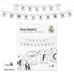 Guirnalda Feliz cumpleaños camisetas Real Madrid oficial 8447196212211 RM21221EF