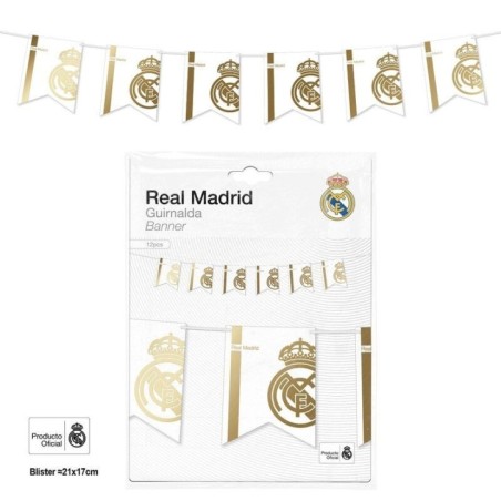 Guirnalda banderas Real Madrid oficial escudo oro 8447196212273 RM21227EF